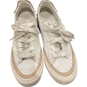 Rag & Bone Women’s Size 7 Rb Army White Low Top Lace Up Leather Sneakers EUC